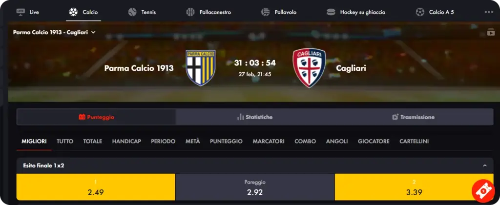 Roosterbet singola, multipla o sistema