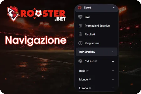 RosterBet Navigazione 
